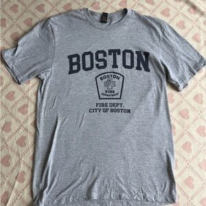 Boston Fire Department Grey Graphic Tee